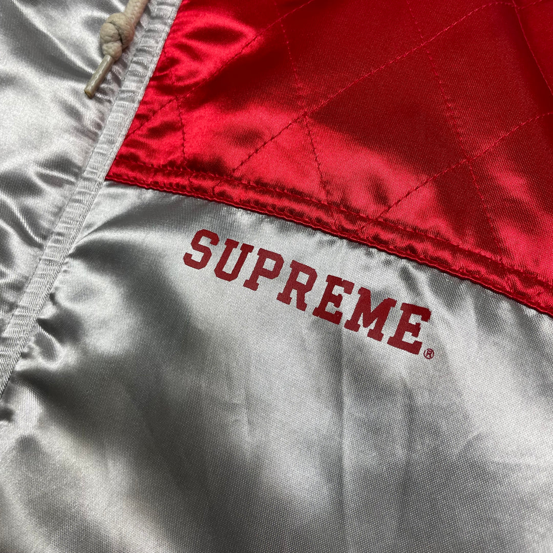 Supreme Quilted Satin Sideline Parka Coat GarmGems