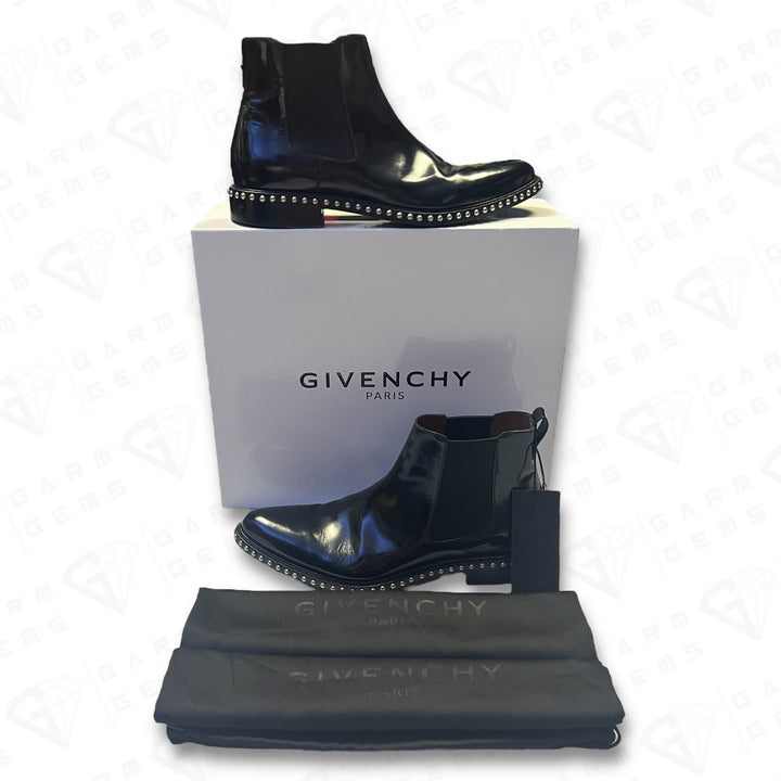 Givenchy Studded Calfskin Leather Chelsea Ankle Boots