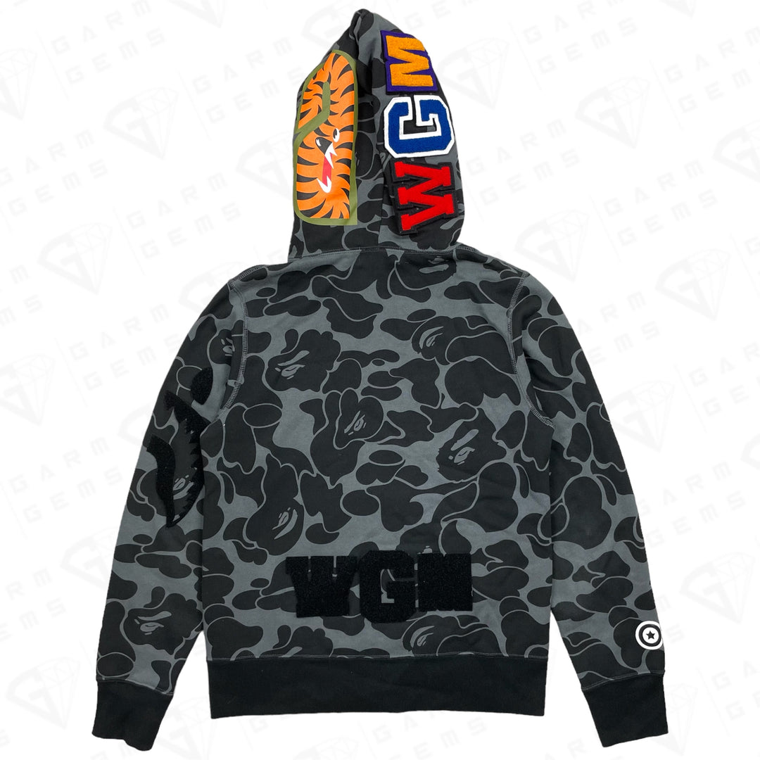 BAPE A Bathing Ape Big ABC Solid Camo Detachable Fullzip Shark Hoodie GarmGems