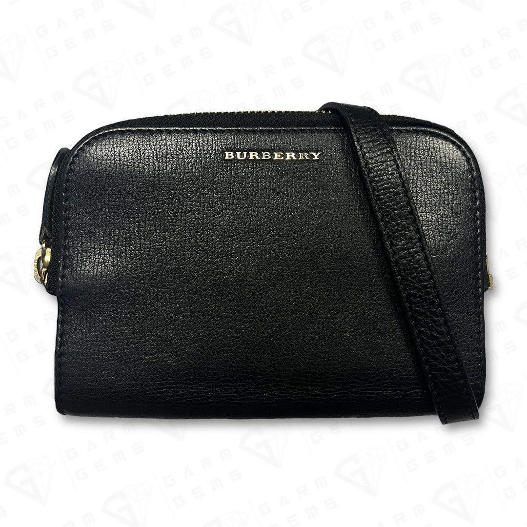 Burberry Grain Calfskin Leather Small Crossbody Bag