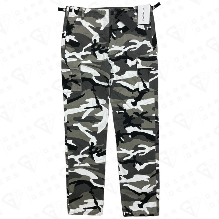 Balenciaga Snow Camo Cargo Trousers GarmGems