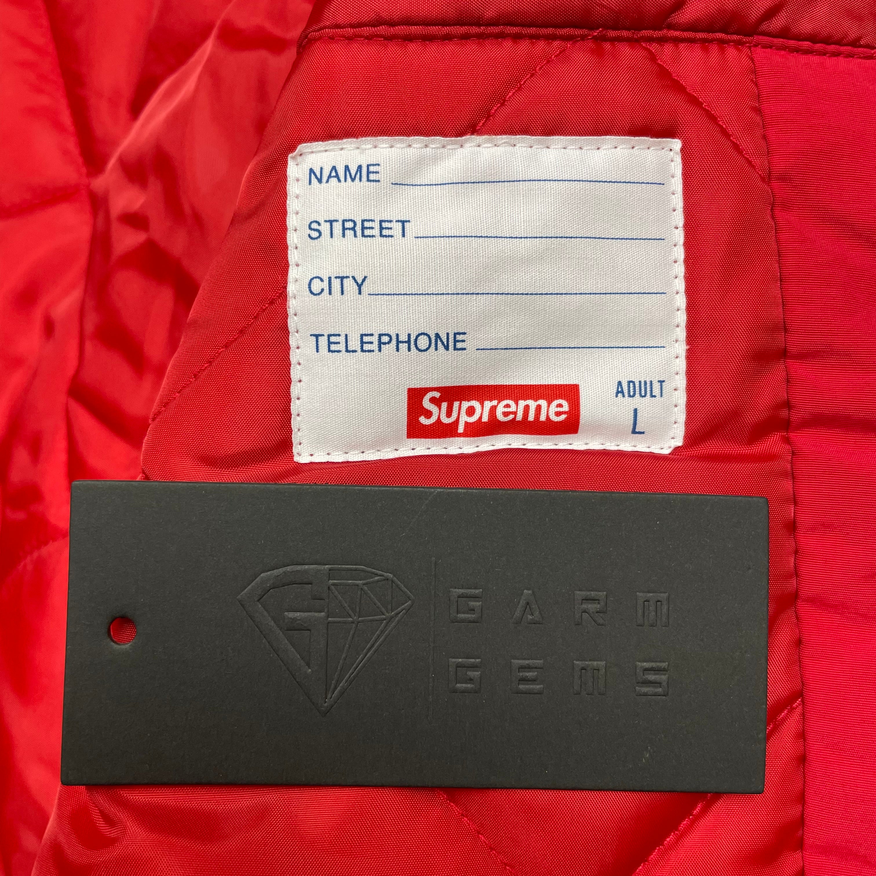 Supreme Pinstripe shops Panel Sports Parka Jacket