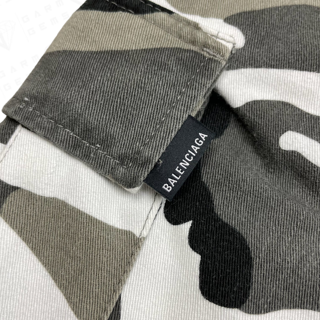 Balenciaga Snow Camo Cargo Trousers GarmGems