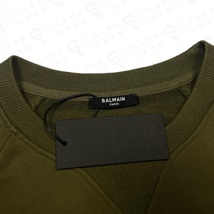 Balmain Metallic Logo Sweatshirt