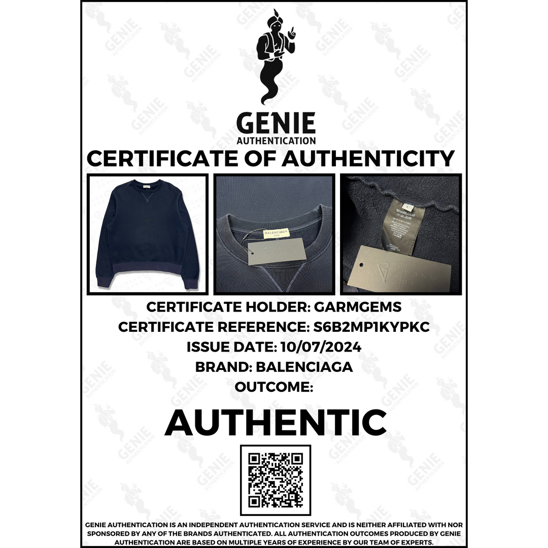 Balenciaga Intarsia Hem Logo Sweatshirt