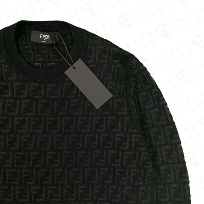 Fendi FF Monogram Pullover Knit Sweater GarmGems