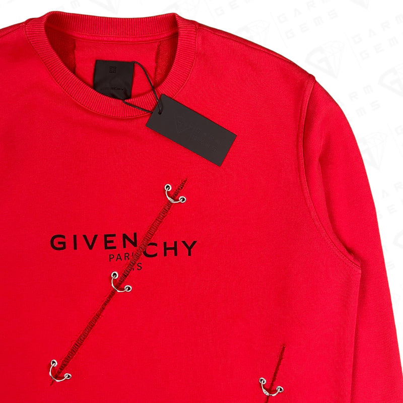 Givenchy Ring-embellished Logo Print Sweatshirt GarmGems