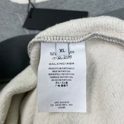 Balenciaga Intarsia Hem Fleece-back Cotton Sweatshirt GarmGems