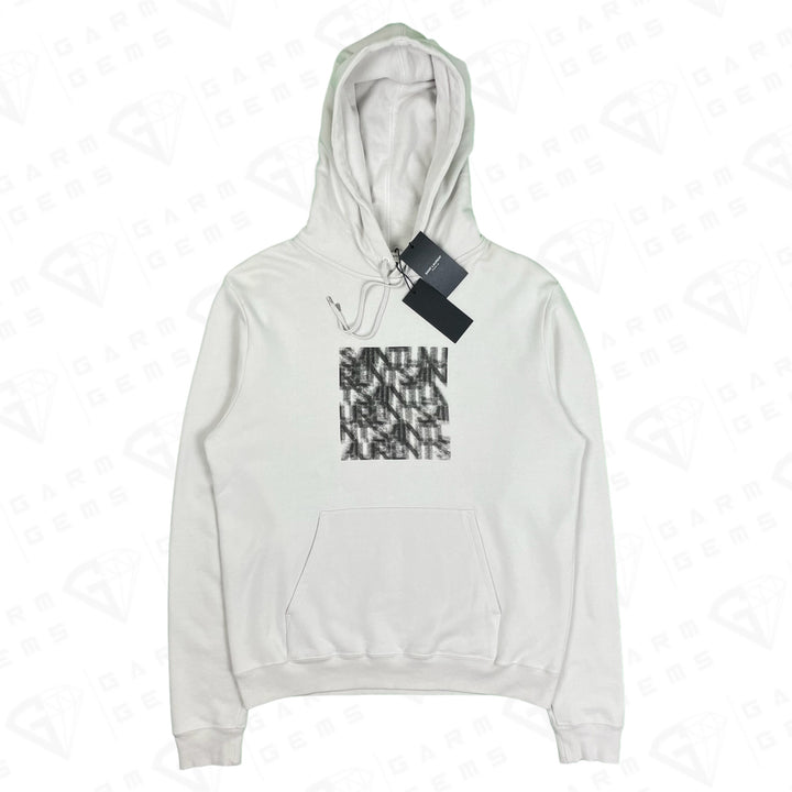 Saint Laurent Blurred Graphic Logo Hoodie GarmGems