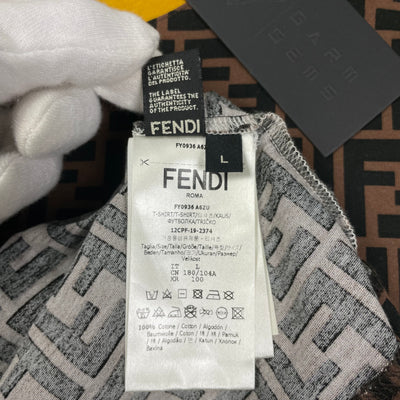 Fendi FF Motif Cotton T-Shirt Fendi